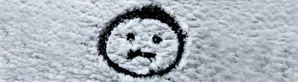 frownie face in snow