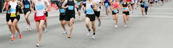 Photo of bottom half of runners