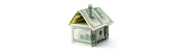 Photo: Money house made of bills