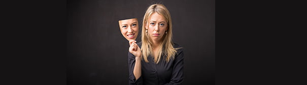 Two-faced woman