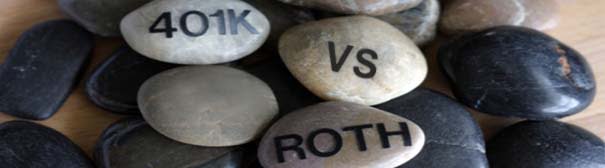 Rocks that say 401s vs Roth